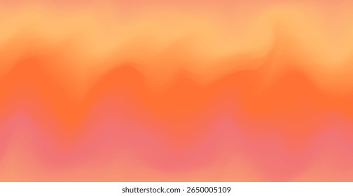 Warm Sunset Gradient Watercolor Background. Abstract Blend of Peach, Orange, and Pink Tones. Bg. Wallpaper. Vector Illustration