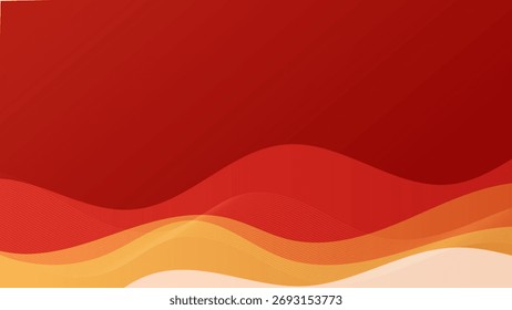 Warm Sunset Tones Abstract Wave Background