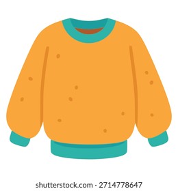Suéter caliente ropa de otoño diseño de Plantilla de Ilustración vectorial de color plano