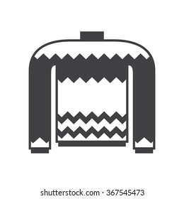 Warm sweater black and white outline icon. Monochrome single shape pictogram for web and applications