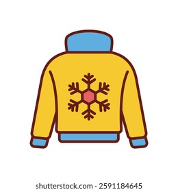 Warm sweater vector icon stock illustration