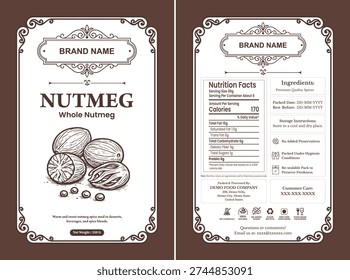 Warm and sweet nutmeg spice used in desserts, beverages, and spice blends