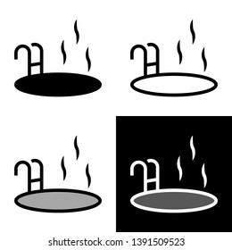 warm swimming pool icon vector