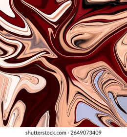 Warm swirling abstract with deep red and flesh tones, evoking emotion and movement. Ideal for design, fashion prints, or expressive artwork.
