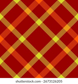 Warm tartan pattern with intersecting lines. A classic plaid design, perfect for backgrounds, textiles, or festive designs. A versatile and timeless visual.