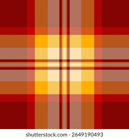 Warm tartan pattern in shades of red, orange, and yellow. Cozy and inviting, perfect for backgrounds, textiles, or graphic design projects. Timeless elegance.