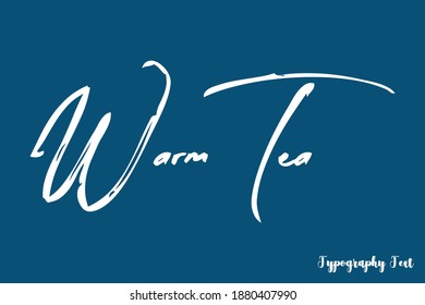  Warm Tea Brush Typescript On Navy Blue Background