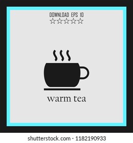 warm tea sketch vector icon