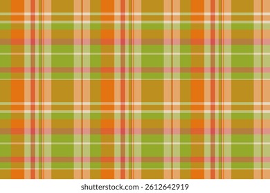 Warm, textured plaid pattern in earthy green and orange tones, perfect for backgrounds, textiles, or vintageinspired design projects. Versatile and stylish.