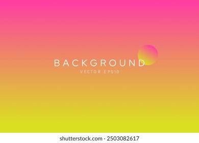 Warm tone bright summer color gradient background with yellow orange and pink, vector design