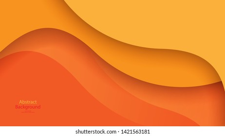 Warm tone and Orange color background abstract art vector 