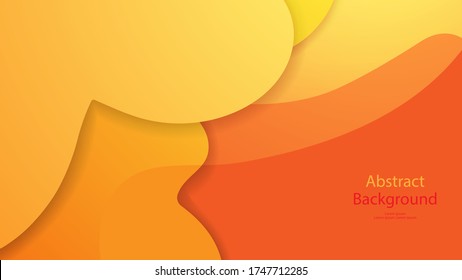 Warm tone and Orange color background abstract art vector 