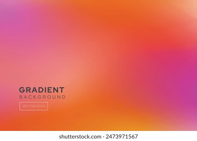 Diseño de Vector de fondo de degradado de verano de color naranja y rosa de tono cálido 