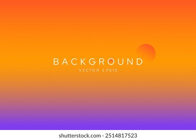 Warm tone summer gradient background with mixing of orange and purple colors, vector design