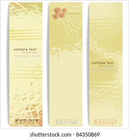 Warm tone vector banner set, 160 X 600