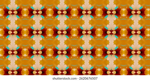 Warm Toned Seamless Floral Abstract Pattern