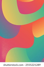 Warm Tones Gradient with Retro Texture Effect. Abstract gradient background with flowing. Subtle grainy texture adds a retro, dynamic effect vector illustration