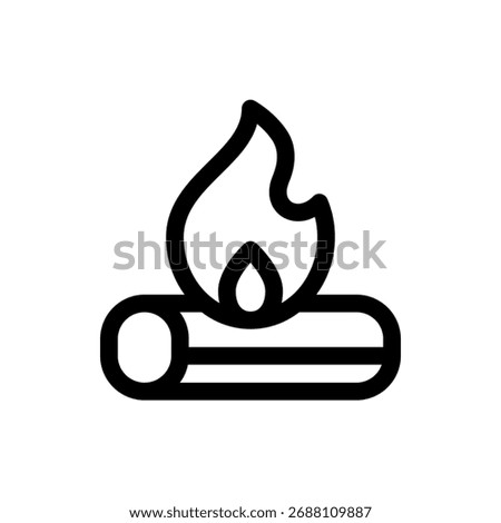Warm vector of a bonfire, perfect for camping and cozy designs