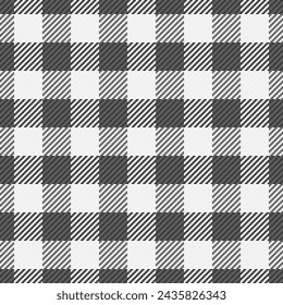 Warm vector fabric textile, holiday texture tartan background. Minimalist plaid seamless pattern check in white and grey color.