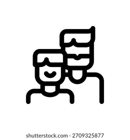 Warm vector symbol for dad figure, ideal for father's day, family, and parenting themes