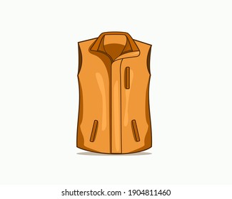 Vector de icono de chaleco cálido. Montaña de equipamiento