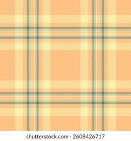 Warm, vintageinspired plaid pattern. Soft orange and cream hues with subtle green accents create a classic, versatile background. Ideal for textile design  crafts.