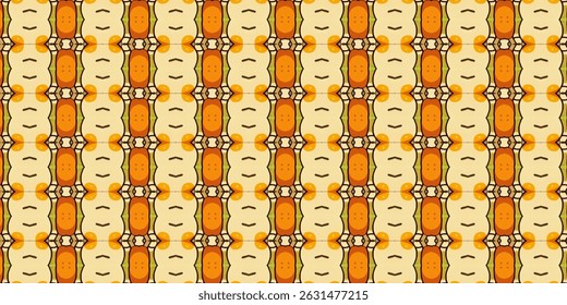 Warm Vintage-Inspired Seamless Pattern in Yellow and Orange