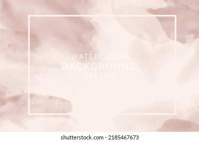 Warm watercolor background with frame. Premium Vector