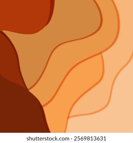 warm wave aesthetic collection brown color