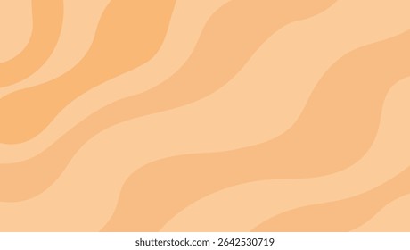 Warm wavy lines in shades of orange and peach forming a textured organic aesthetic