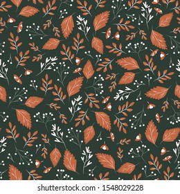 Warm winter garden seamless repeat pattern. Great for various textile and paper projects.
