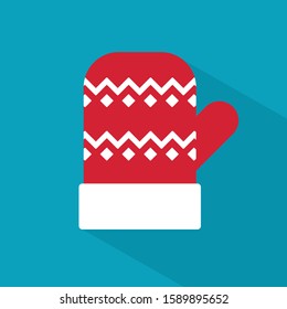 warm winter gloves icon- vector illustration