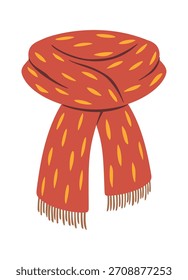 Warm winter scarf dotted print