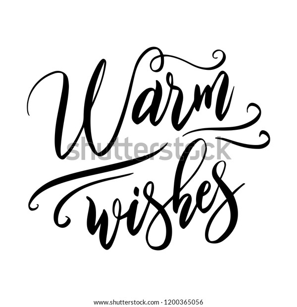 Warm Wishes Card Poster Typography Designs Stock Vector (Royalty Free ...