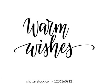 Warm Wishes Vector Christmas Seasonal Greeting Design