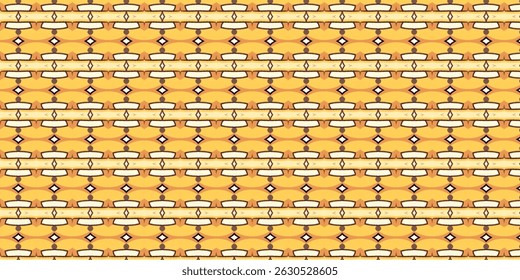 Warm Yellow and Brown Symmetrical Pattern Background