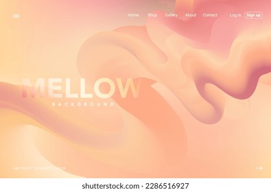 Warm gelbe Farbverlauf-Flutwelle Landing Page. Moderne Sommerform, Hintergrunddesign für Cover, Banner, Poster, Flyer, Präsentation, Werbung