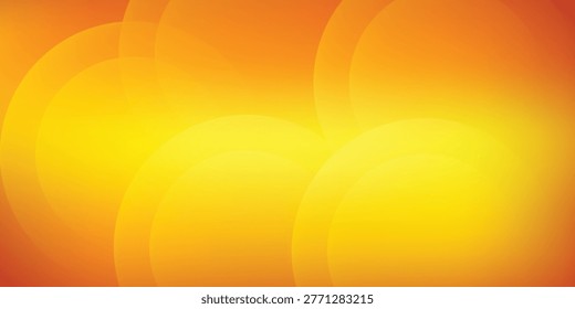 Warm Yellow Orange Abstract Background With Glowing Sunlight Circles and Soft Gradient Glow