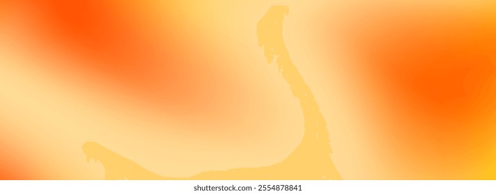 Warm yellow orange gradient wallpaper. Autumn colored blurred poster background. Fall smooth gradation backdrop for banner, leaflet, brochure or booklet. Vector abstract template overlay
