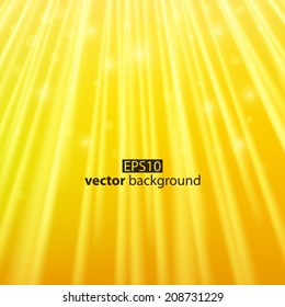 Warm yellow sun beam. Summer concept. Vector illustration