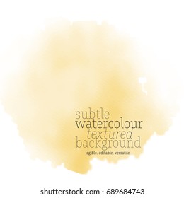 Warm Yellow Water Color Splotch