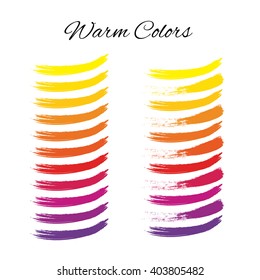 warmcolors / color wheel / color spectrum / warml color swatches / rainbow swatches