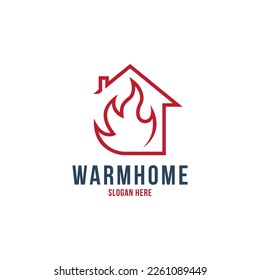 Warmhome logo. logotype to your company, logo flame. vector illustration