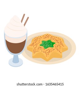 Warming dessert icon. Isometric illustration of warming dessert vector icon for web