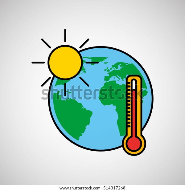 warming global environment concept icon vector
illustration eps 10
