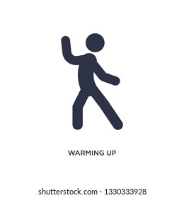 warming up icon. Simple element illustration from activities concept. warming up editable symbol design on white background. Can be use for web and mobile.