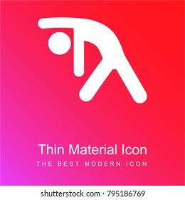 Warming red and pink gradient material white icon minimal design