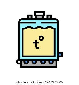 warming tank for preparing cheese color icon vector. isolated symbol illustration