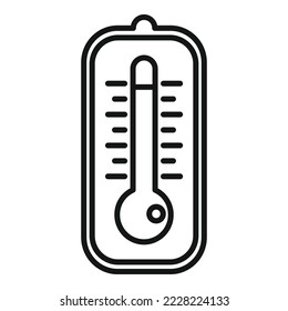 Warming temperature icon outline vector. Global climate. Weather disaster