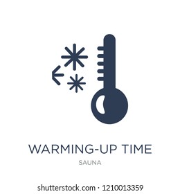 Warming-up time icon. Trendy flat vector Warming-up time icon on white background from sauna collection, vector illustration can be use for web and mobile, eps10